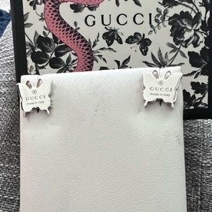 Gucci sterling silver butterfly earrings - New, never worn.